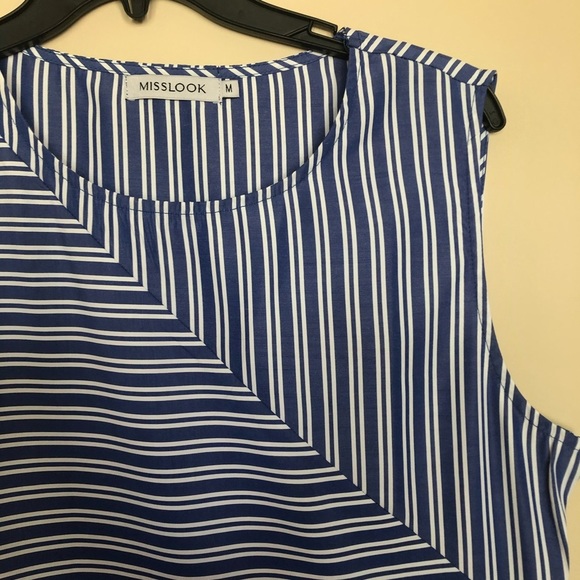 Miss Look midi dress with stripes size M in excellent pre used condition - Picture 4 of 10